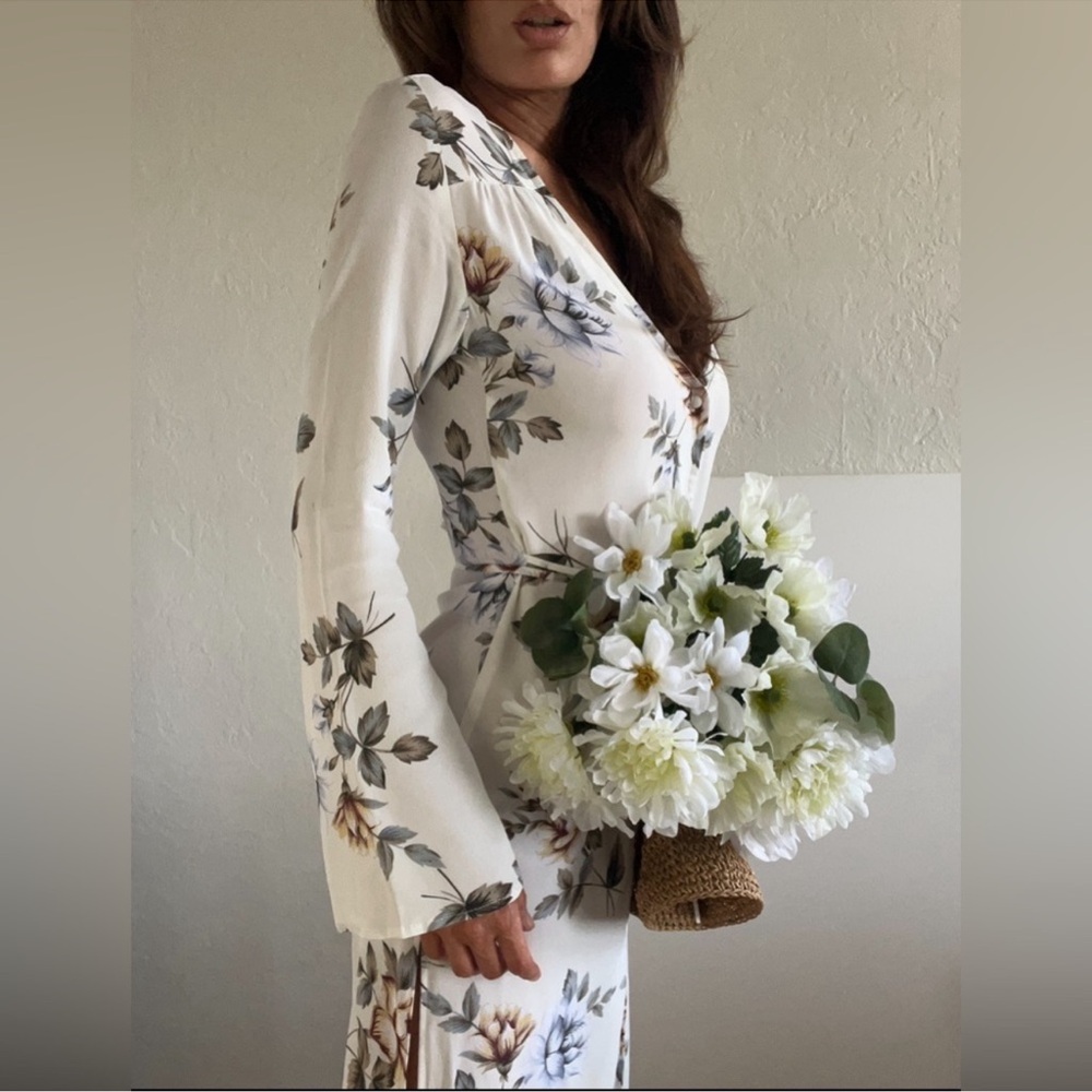 NWT FLYNN SKYE Floral Maxi Button Up Dress - Picture 3 of 9
